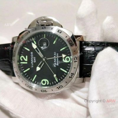 Best Copy Panerai LUMINOR GMT Men Watch Black Dial Green Markers